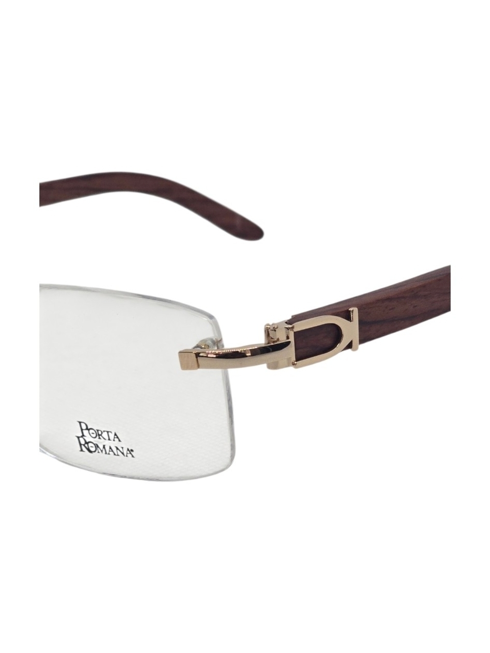 Porta Romana Wood Temple frame /eyewear in Dark Brown - Picture 3 of 8